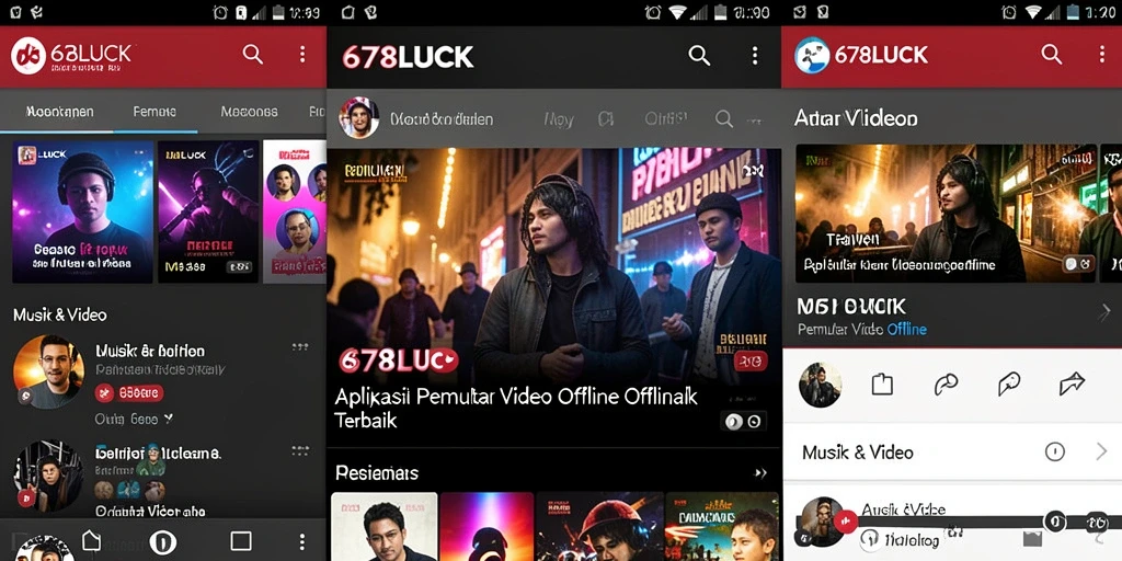 Tampilan antarmuka <strong>678LUCK</strong> yang sederhana dan fungsional untuk Pemutar Video Offline.
