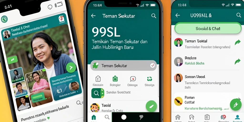 Antarmuka 99SL yang menarik dan fungsional untuk menjalin pertemanan.
