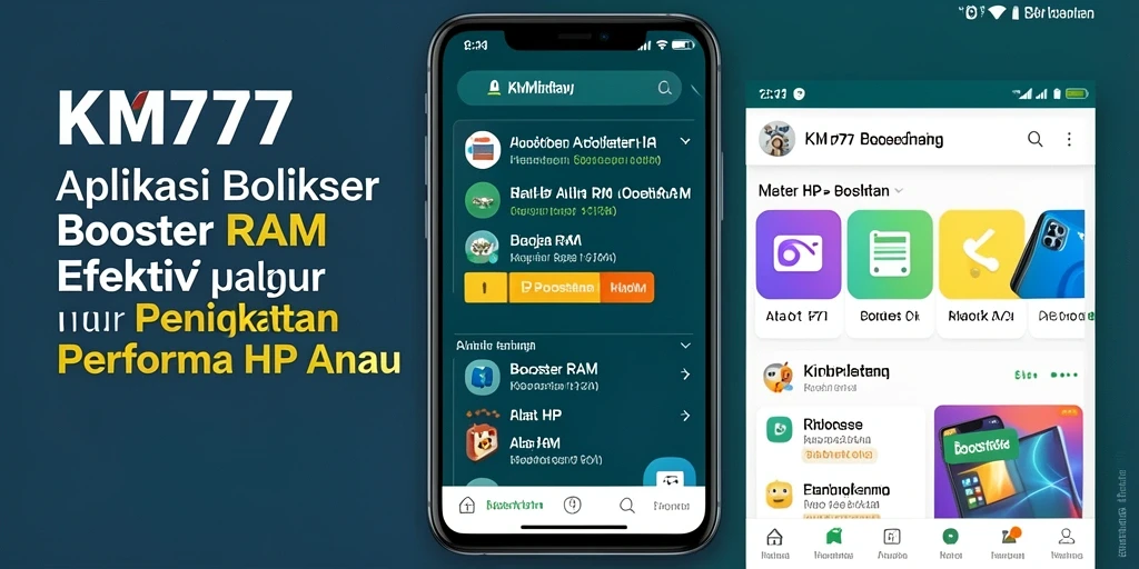 Tampilan antarmuka KM777 yang sederhana dan mudah digunakan.