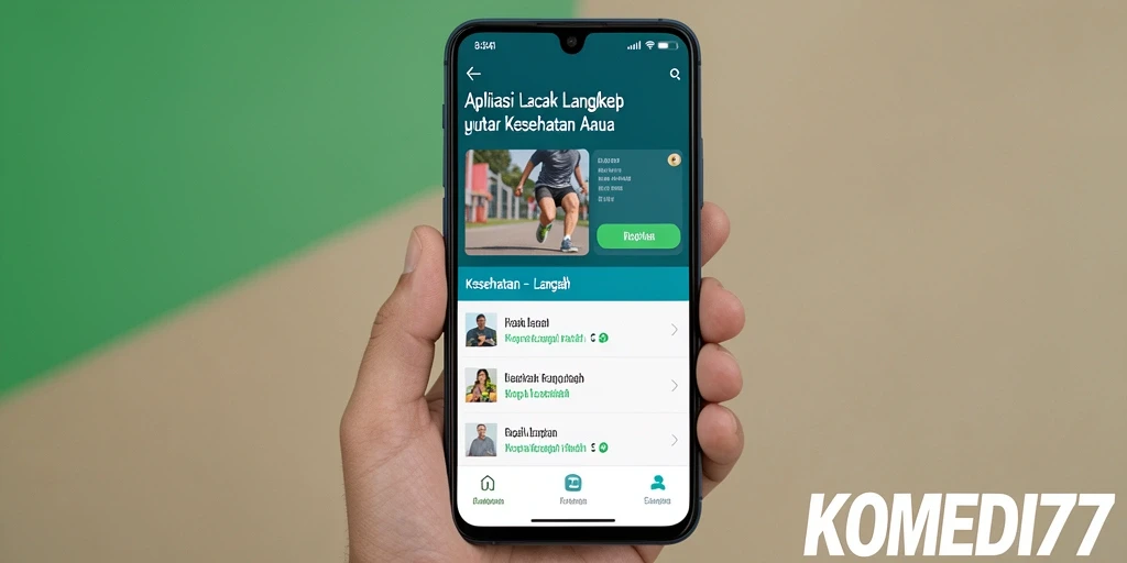 Tampilan antarmuka KOMEDI77 yang sederhana dan menarik untuk pelacakan langkah.