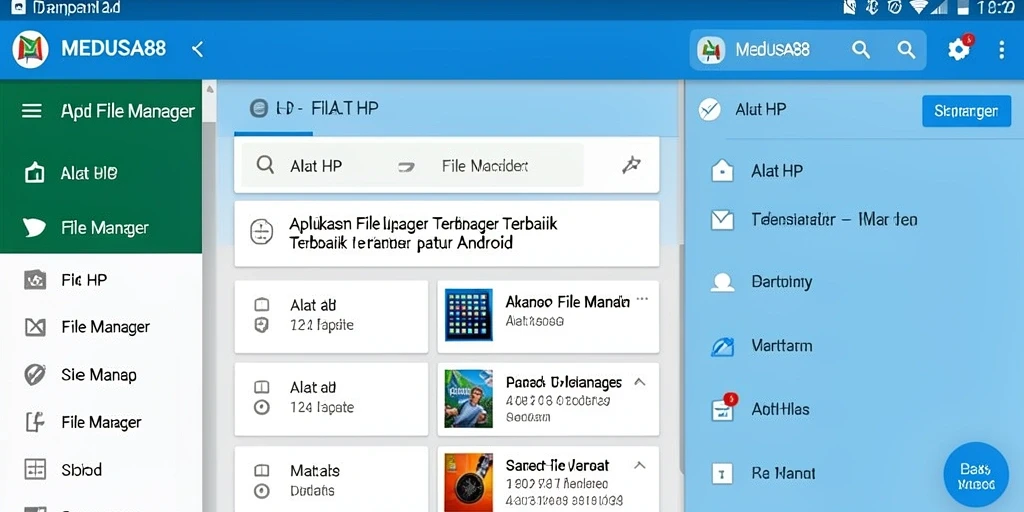 Antarmuka MEDUSA88 yang ramah pengguna untuk pengelolaan file.