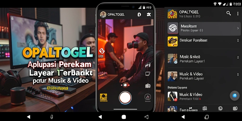 Tangkapan layar aplikasi OPALTOGEL yang menunjukkan fitur perekam layar.