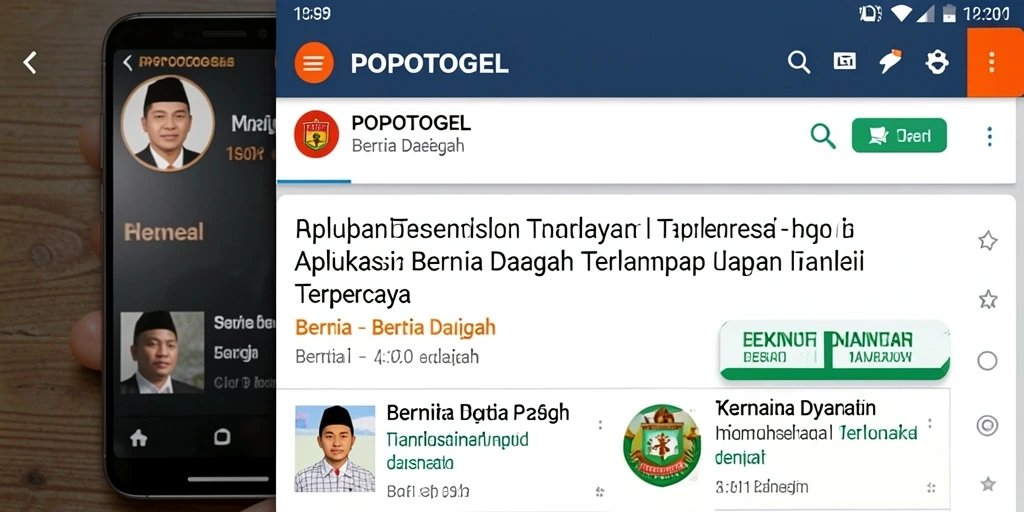 Tampilan antarmuka POPOTOGEL yang modern dan informatif.