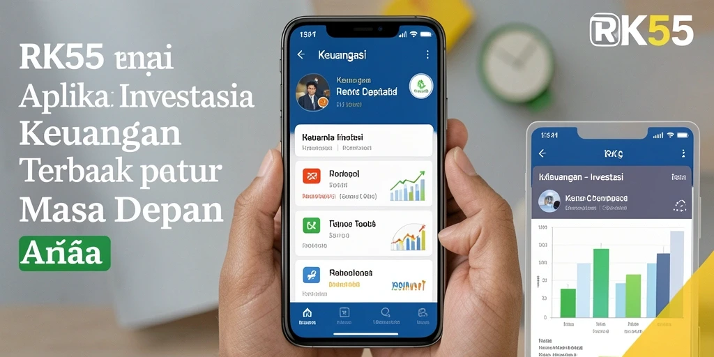 Antarmuka sederhana dan informatif dari RK55 untuk investasi.