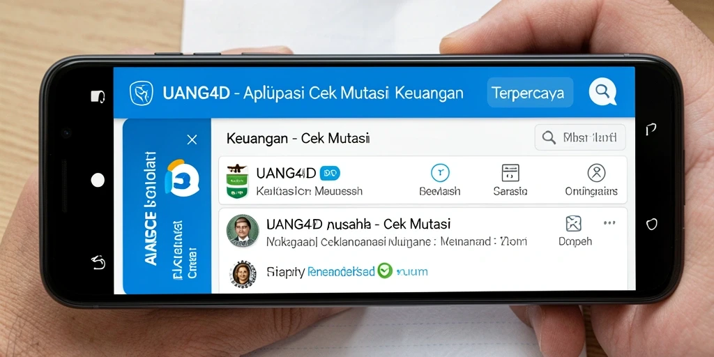Antarmuka aplikasi Cek Mutasi UANG4D yang informatif dan mudah digunakan.
